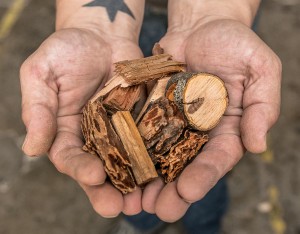 Wood required to cook a days worth of calories.